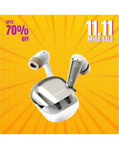 Audionic Airbud 595 Flip Earbuds-Champagne White - On Installments - IS-0257